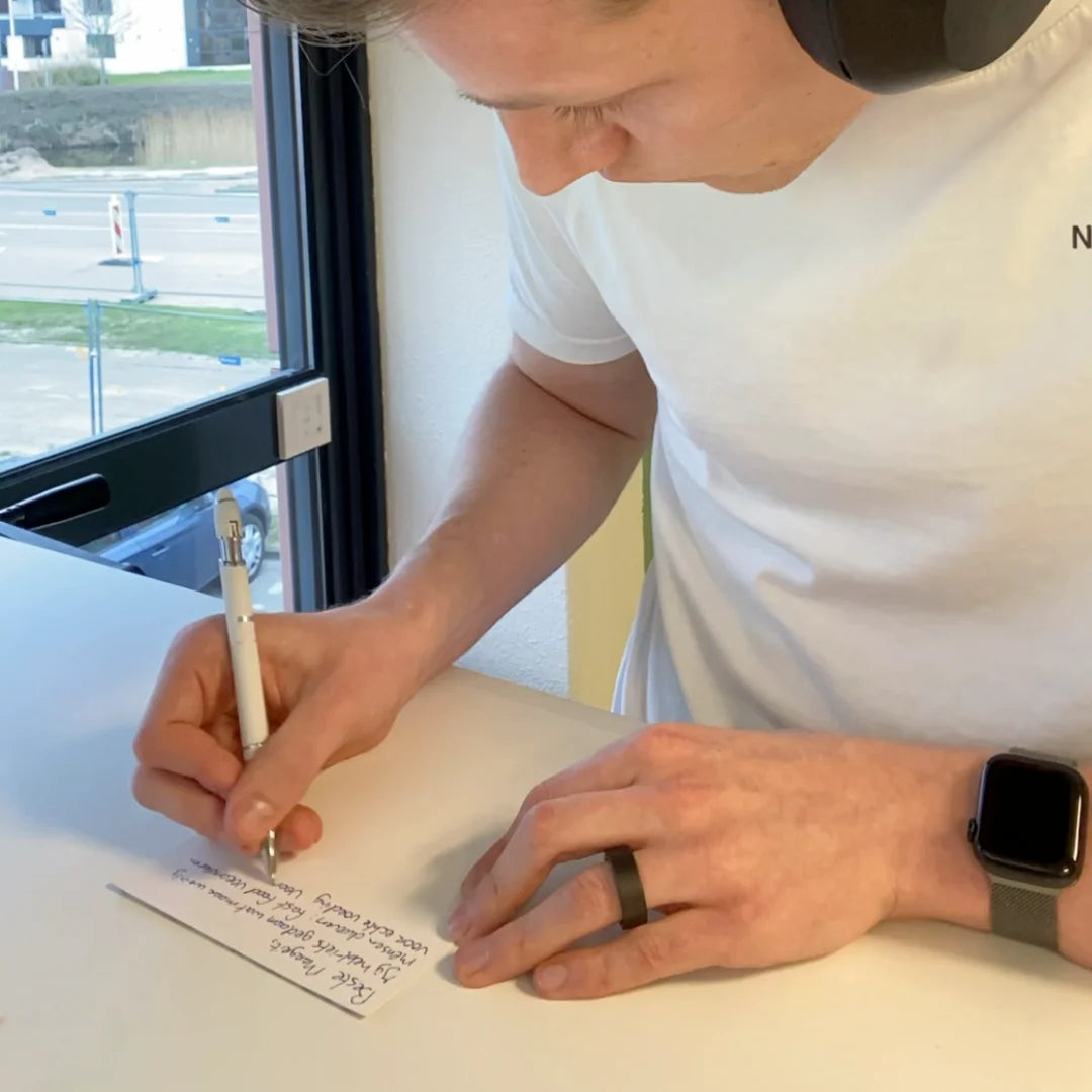 Handgeschreven kaartje